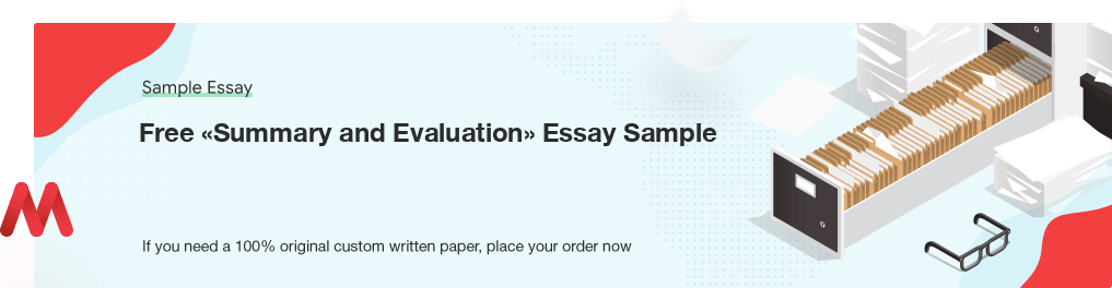 Custom «Summary and Evaluation» Sample Essay